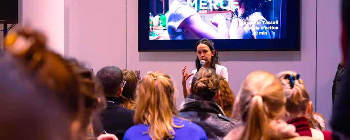 Talents-Connexion Une intervenante durant la session de pitchs Talents Connexion 2024