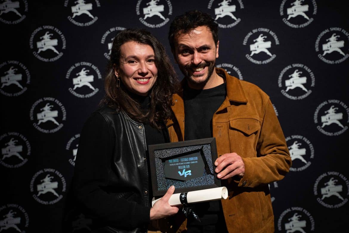 Marion Burger et Ilan J. Cohen, co-réalisateurs du film "Empereur", prix Evaveo du meilleur film VR 2024
