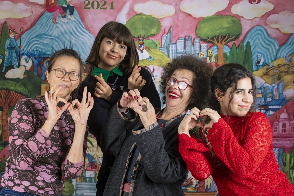 Le jury international 2024 (Kim Keukeleire,  Jihan El Tahri, Kukla, Irene Moray) prend la pose devant le photocall